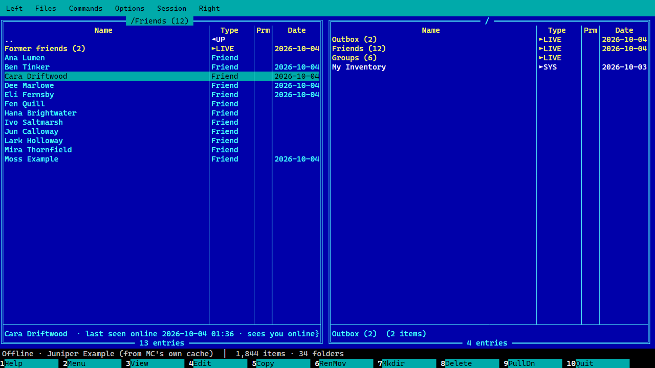 Friends while logged out, and the Outbox