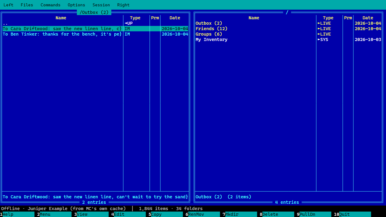 IMs waiting in the Outbox