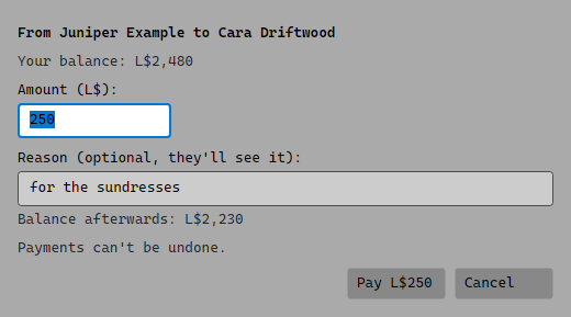 Paying, with confirmation