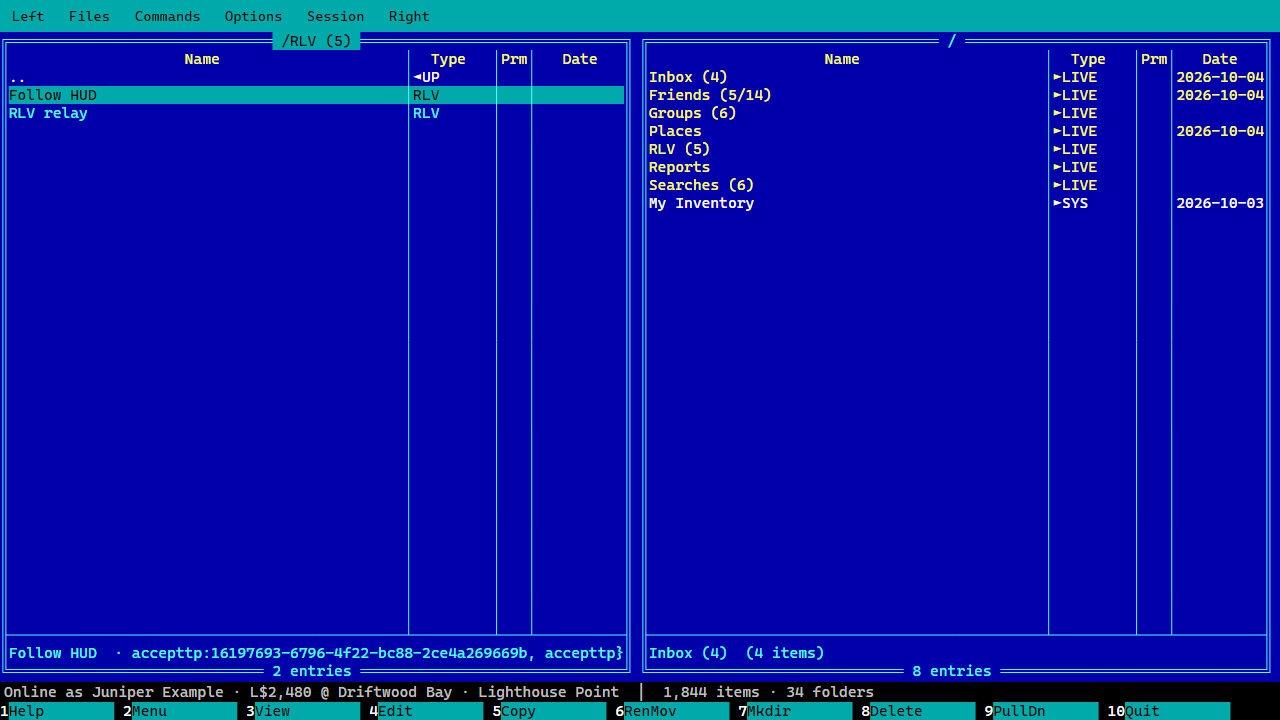 The RLV folder
