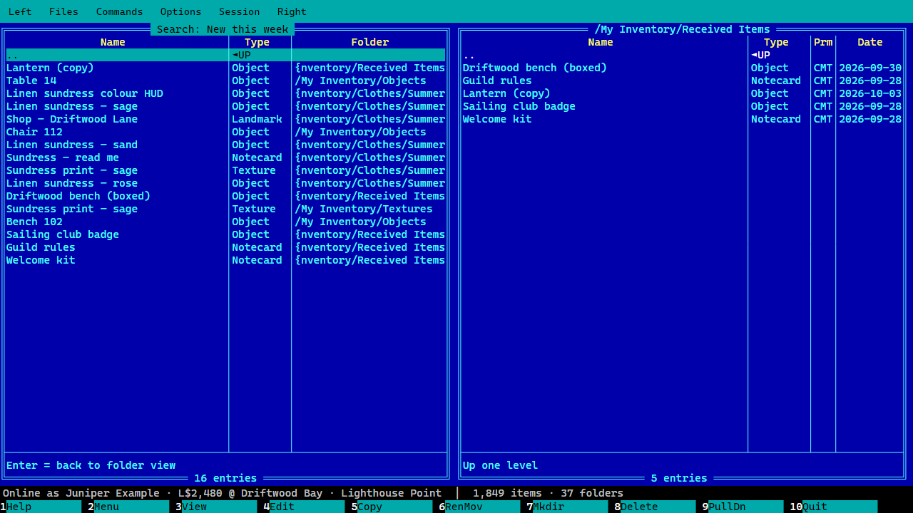 A smart folder's results