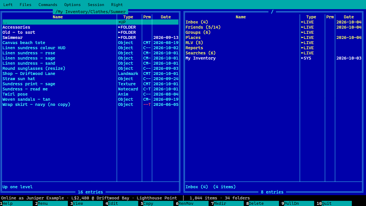 Norton Commander (the default)